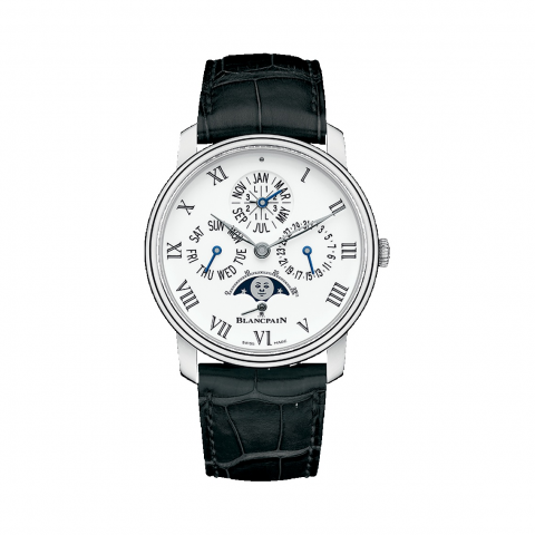 寶珀/blancpain villeret系列 鉑金表殼 自動(dòng)機(jī)械機(jī)芯 男表 6659-3431